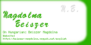 magdolna beiszer business card